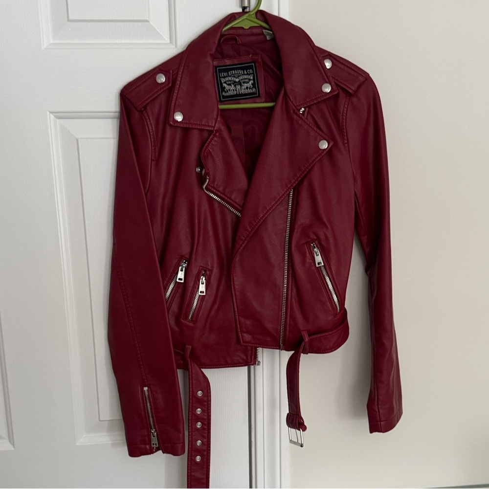 Levi's Burgundy Leather Jacket